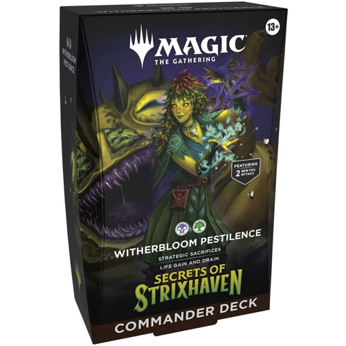 WTCD53390001S2 MTG Secrets Of Strixhaven Witherbloom Pestilence Commander Deck published by Wizards of the Coast