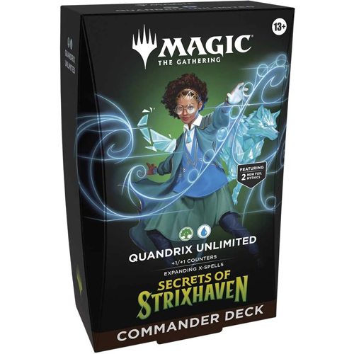 WTCD53390001S4 MTG Secrets Of Strixhaven Quandrix Unlimited Commander Deck published by Wizards of the Coast