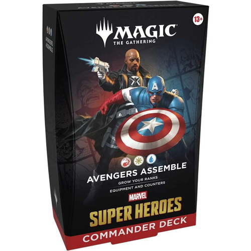 WTCD53610001S1 MTG Marvel Super Heroes Avengers Assemble Commander Deck published by Wizards of the Coast