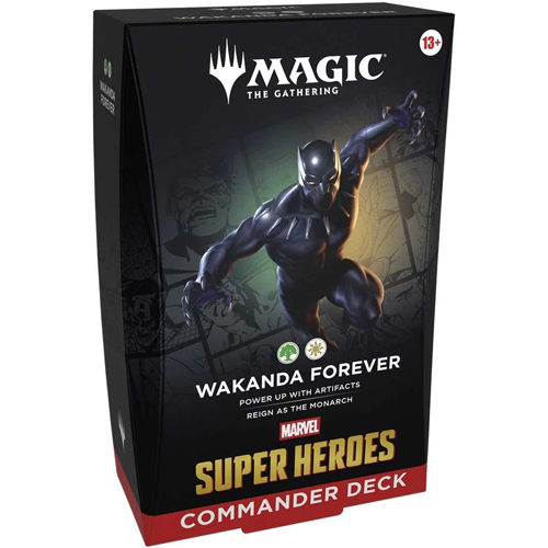 WTCD53610001S2 MTG Marvel Super Heroes Wakanda Forever Commander Deck published by Wizards of the Coast