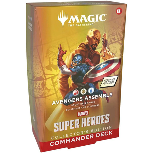 WTCD53620000S1 MTG Marvel Super Heroes Avengers Assemble Collector Commander Deck published by Wizards of the Coast