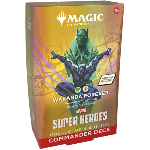 WTCD53620000S2 MTG Marvel Super Heroes Wakanda Forever Collector Commander Deck published by Wizards of the Coast