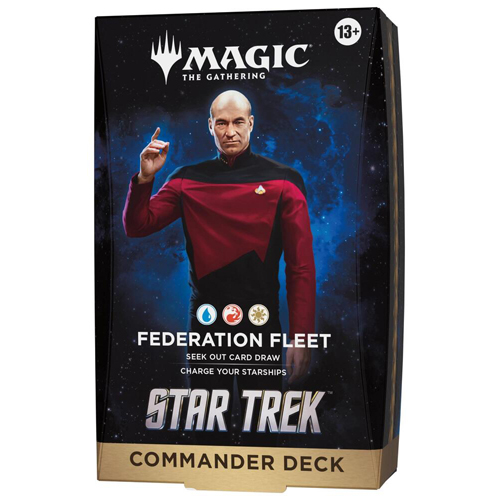 WTCD58990001S1 MTG Star Trek Federation Fleet Commander Deck published by Wizards of the Coast