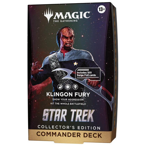 WTCD59000000S3 MTG Star Trek Klingon Fury Collector Commander Deck published by Wizards of the Coast