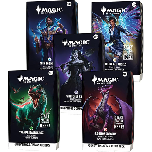 2!WTCD59310001 MTG Foundations Starter Commander Deck Display published by Wizards of the Coast