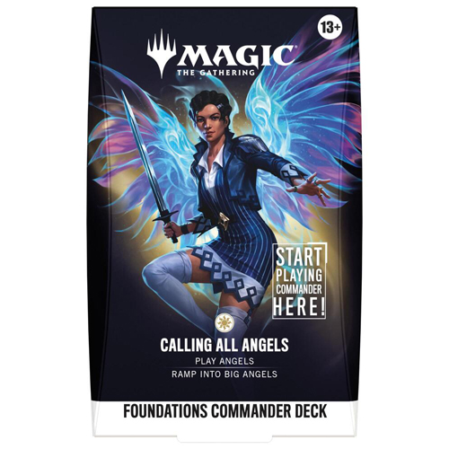 2!WTCD59310001S3 MTG Foundations Calling All Angels Starter Commander Deck published by Wizards of the Coast
