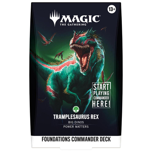 2!WTCD59310001S4 MTG Foundations Tramplesaurus Rex Starter Commander Deck published by Wizards of the Coast