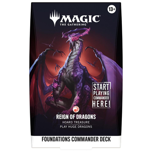 2!WTCD59310001S5 MTG Foundations Reign of Dragons Starter Commander Deck published by Wizards of the Coast