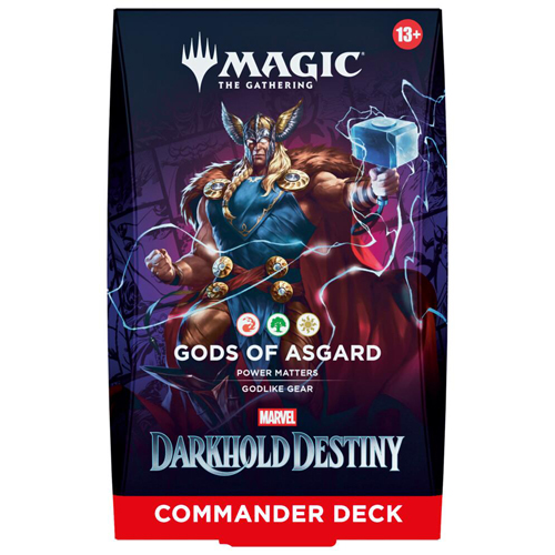 2!WTCD64660001S4 MTG Marvel Darkhold Destiny Gods of Asgard Commander Deck published by Wizards of the Coast