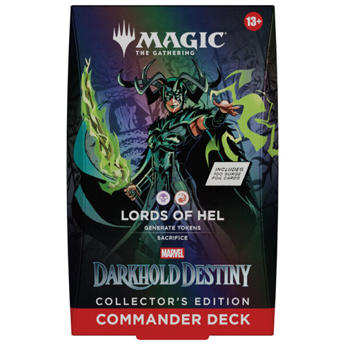 2!WTCD64670000S3 MTG Marvel Darkhold Destiny Lords of Hel Collector Commander Deck published by Wizards of the Coast