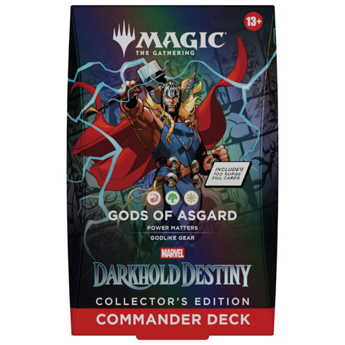 2!WTCD64670000S4 MTG Marvel Darkhold Destiny Gods of Asgard Collector Commander Deck published by Wizards of the Coast