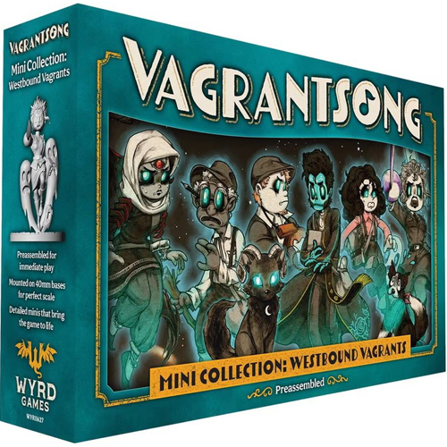 1!WYR11627 Vagrantsong Board Game: Westbound Miniatures Pack published by Wyrd Games