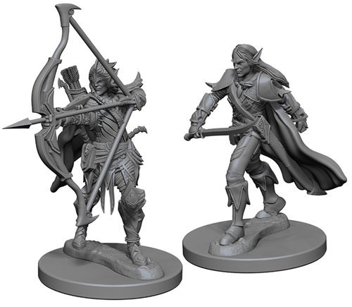 2!WZK72598S Pathfinder Deep Cuts Unpainted Miniatures: Elf Male Fighter published by WizKids Games