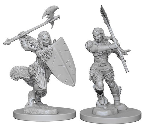 2!WZK72614S Pathfinder Deep Cuts Unpainted Miniatures: Half-Orc Female Barbarian published by WizKids Games