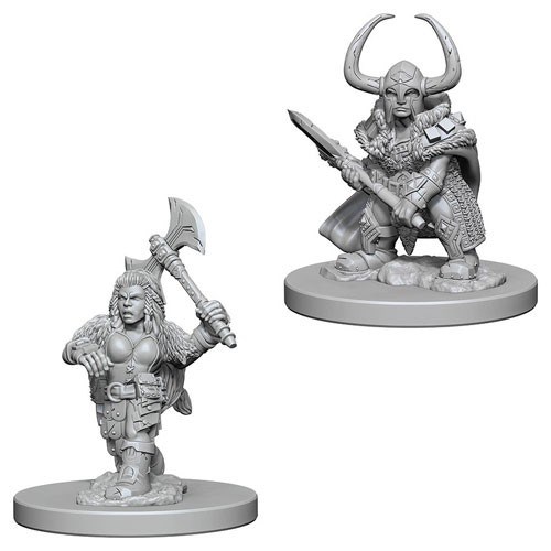 WZK72645S Dungeons And Dragons Nolzur's Marvelous Unpainted Minis: Dwarf Female Barbarian published by WizKids Games