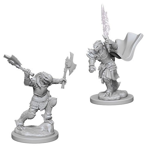 WZK73199S Dungeons And Dragons Nolzur's Marvelous Unpainted Minis: Dragonborn Female Fighter published by WizKids Games
