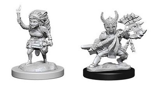 WZK73387S Dungeons And Dragons Nolzur's Marvelous Unpainted Minis: Halfling Female Fighter published by WizKids Games