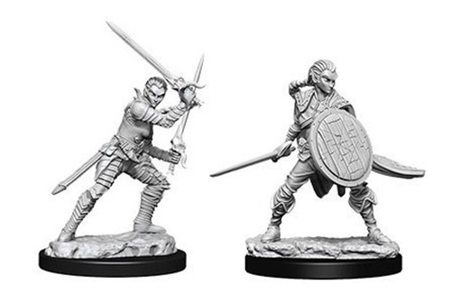 Pathfinder Deep Cuts Unpainted Miniatures: Elf Female Fighter 2