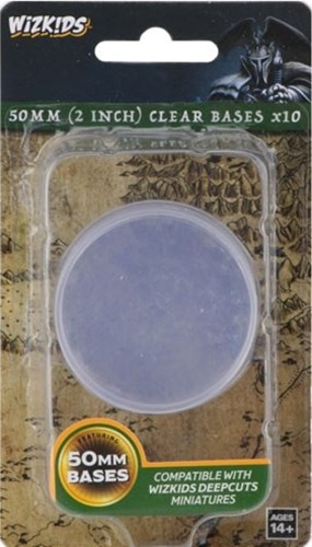 WZK73596 10 x Clear 50mm Round Base: WizKids Deep Cuts published by WizKids Games