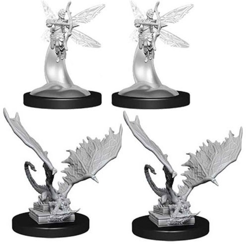 WZK73718S Dungeons And Dragons Nolzur's Marvelous Unpainted Minis: Sprite And Pseudodragon published by WizKids Games