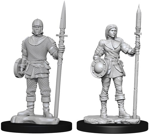 WZK73870S Pathfinder Deep Cuts Unpainted Miniatures: Guards published by WizKids Games