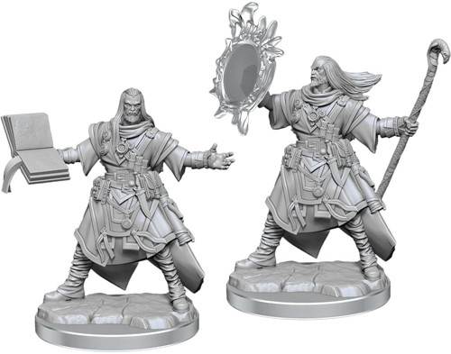 WZK77000 Pathfinder Legendary Cuts Painted Miniatures: Male Human Wizard published by WizKids Games