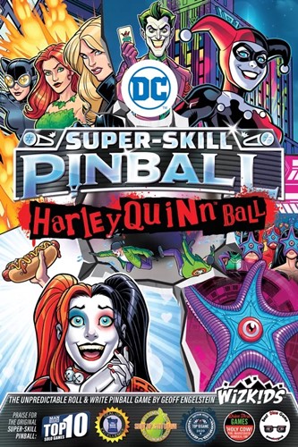 2!WZK87600 Super-Skill Pinball Board Game: DC Harley Quinn Ball published by WizKids Games