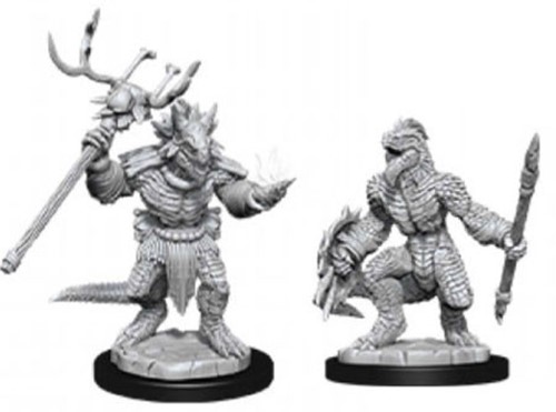 WZK90074S Dungeons And Dragons Nolzur's Marvelous Unpainted Minis: Lizardfolk And Lizardfolk Shaman published by WizKids Games