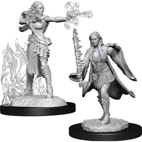 WZK90149S Dungeons And Dragons Nolzur's Marvelous Unpainted Minis: Female Warlock Sorcerer Multiclass published by WizKids Games