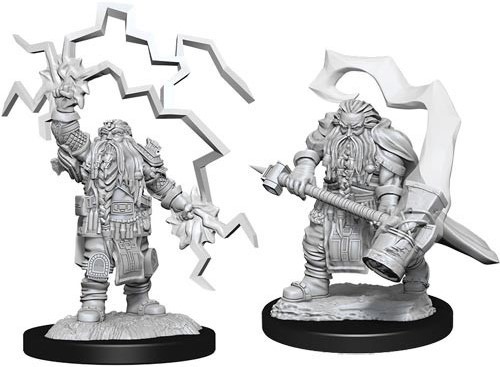 WZK90222S Dungeons And Dragons Nolzur's Marvelous Unpainted Minis: Dwarf Cleric Male published by WizKids Games