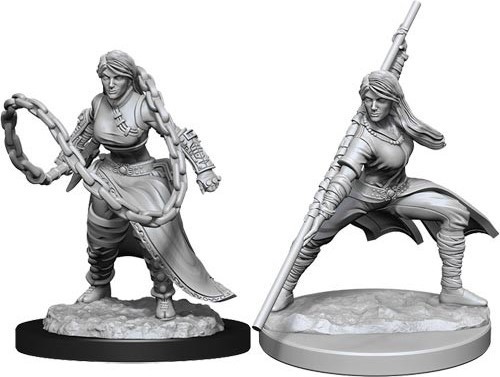 WZK90225S Dungeons And Dragons Nolzur's Marvelous Unpainted Minis: Human Monk Female published by WizKids Games