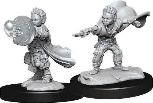 WZK90260S Pathfinder Deep Cuts Unpainted Miniatures: Halfling Wizard Male published by WizKids Games