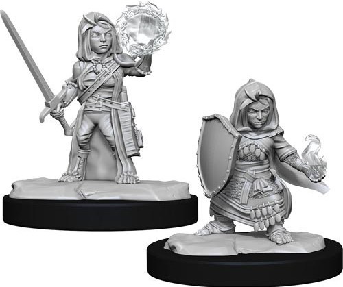 2!WZK90261S Pathfinder Deep Cuts Unpainted Miniatures: Halfling Cleric Female published by WizKids Games