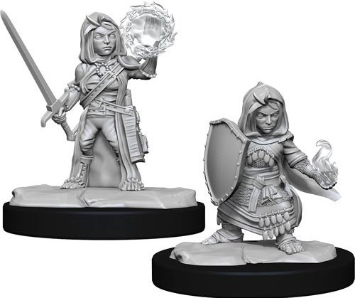 2!WZK90261S Pathfinder Deep Cuts Unpainted Miniatures: Halfling Cleric Female published by WizKids Games