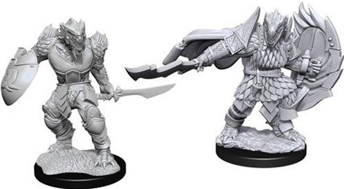 WZK90303S Dungeons And Dragons Nolzur's Marvelous Unpainted Minis: Dragonborn Fighter Male published by WizKids Games