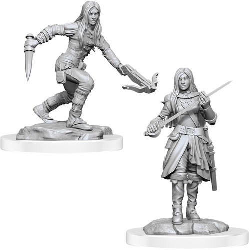WZK90485S Dungeons And Dragons Nolzur's Marvelous Unpainted Minis: Half-Elf Rogue Female 2 published by WizKids Games