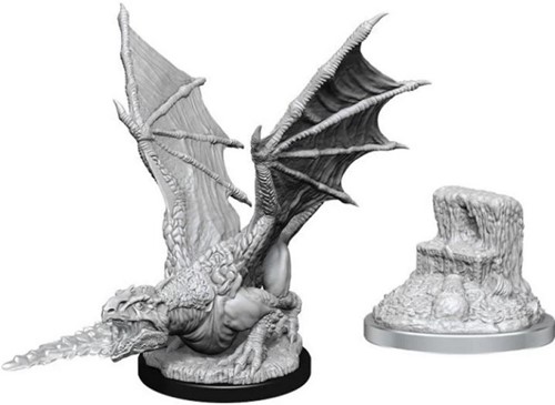 WZK90589S Dungeons And Dragons Nolzur's Marvelous Unpainted Minis: White Dragon Wyrmling published by WizKids Games