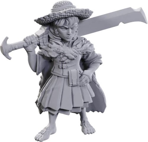 2!WZK90711 Pathfinder Deep Cuts Unpainted Miniatures: Female Halfling Magus Low-Level published by WizKids Games