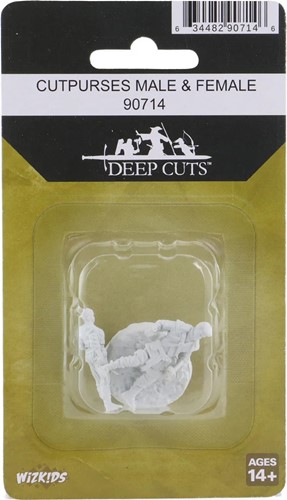 2!WZK90714 Pathfinder Deep Cuts Unpainted Miniatures: Cutpurses Male And Female published by WizKids Games