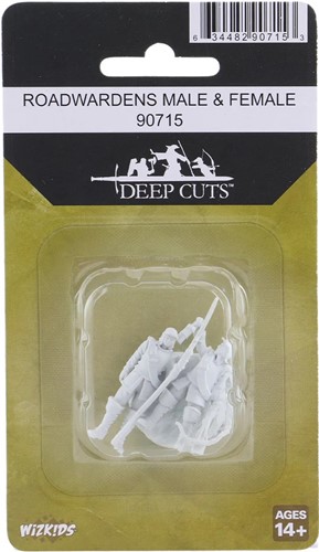 2!WZK90715 Pathfinder Deep Cuts Unpainted Miniatures: Roadwardens Male And Female published by WizKids Games