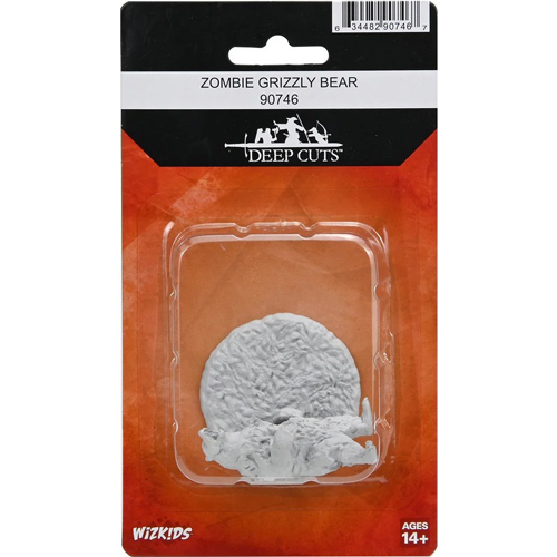 1!WZK90746 WizKids Deep Cuts Unpainted Miniatures: Zombie Grizzly Bear published by WizKids Games