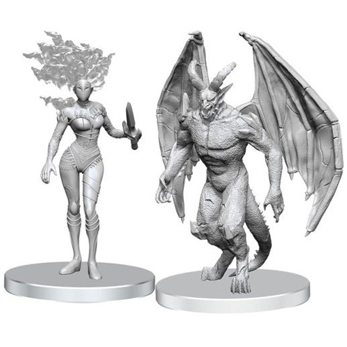 2!WZK90839 Pathfinder Deep Cuts Unpainted Miniatures: Gargoyle And Shae published by WizKids Games