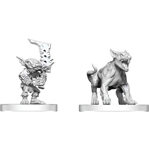 2!WZK90866 Pathfinder Deep Cuts Unpainted Miniatures: Goblin Commando And Goblin Dog published by WizKids Games