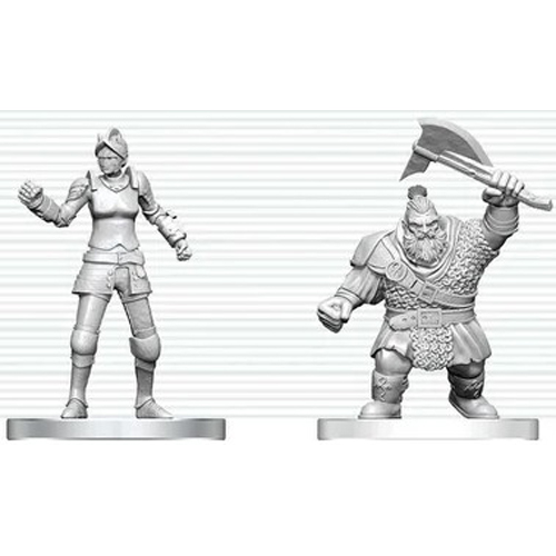 3!WZK90891 Dungeons And Dragons Nolzur's Marvelous Unpainted Minis: Cultist Of Bane And Dwarf Zhentilar Soldier published by WizKids Games
