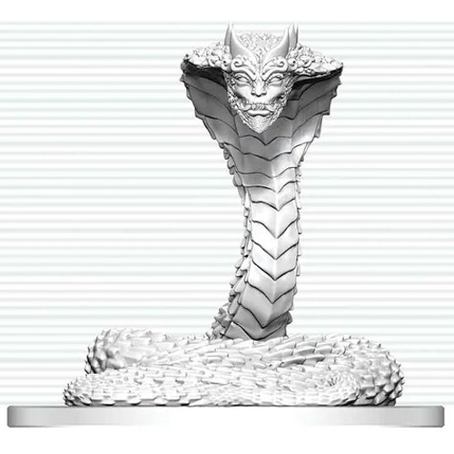 2!WZK90897 Dungeons And Dragons Nolzur's Marvelous Unpainted Minis: Guardian Naga published by WizKids Games