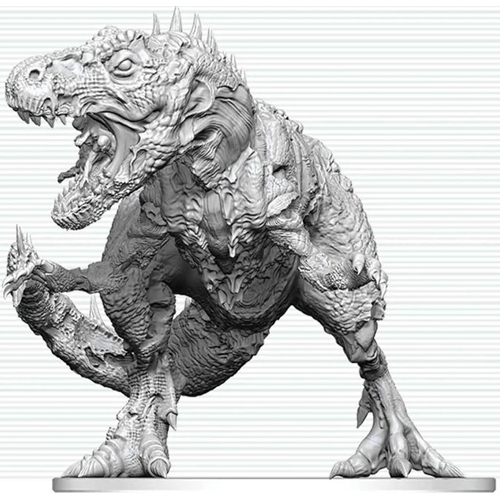 2!WZK90909 Dungeons And Dragons Nolzur's Marvelous Unpainted Minis: Tyrannosaurus Zombie published by WizKids Games
