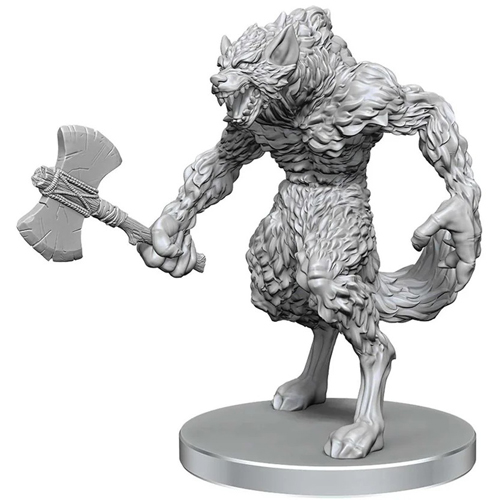 3!WZK97583 Pathfinder Deep Cuts Unpainted Miniatures: Werewolf And Wereboar published by WizKids Games